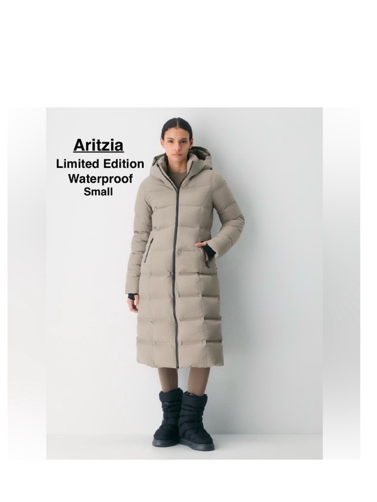 Aritzia Jackets & Blazers - Aritzia Super Puff 2O Waterproof Parka long rainstop Size small Taupe/neutral⭐️